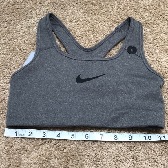 NWT! NIKE Size XS grey swoosh bra with medium support - Picture 7 of 7
